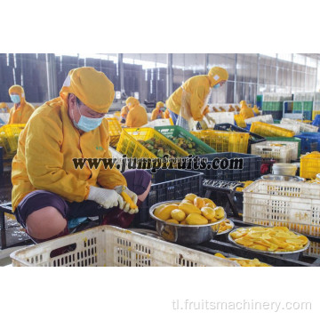 Bottled fruit juice processing at packaging line